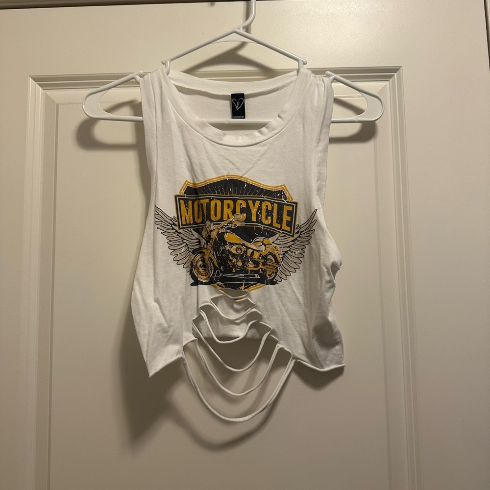Windsor White Crop Muscle Tee